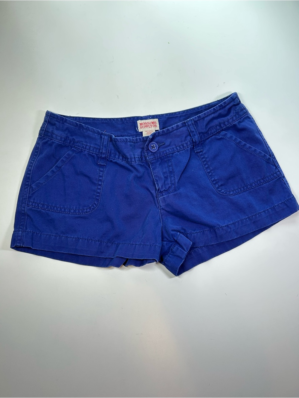 Mossimo Women's 3 Cobalt Royal Blue Jean Style Shorts 100% Cotton Target